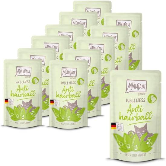 MjAMjAM Premium Wet Food for Cats - Wellness Feel-Good Pack Chicken, Pack of 12 (12 x 125 g), Grain-Free with Extra Meat MjAMjAM Premium Wet Food for Cats - Wellness Feel-Good Pack Chicken, Pack of 12 (12 x 125 g), Grain-Free with Extra Meat