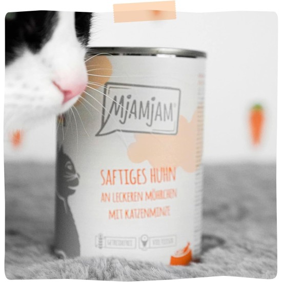 MjAMjAM Premium Wet Food for Cats – Squeezy – Tender Duck and Poultry on Tasty Carrots, Pack of 1 (1 x 400 g), Grain-Free with Extra Meat MjAMjAM Premium Wet Food for Cats – Squeezy – Tender Duck and Poultry on Tasty Carrots, Pack of 1 (1 x 400 g), Grain-Free with Extra Meat