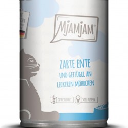 MjAMjAM Premium Wet Food for Cats – Squeezy – Tender Duck and Poultry on Tasty Carrots, Pack of 1 (1 x 400 g), Grain-Free with Extra Meat MjAMjAM Premium Wet Food for Cats – Squeezy – Tender Duck and Poultry on Tasty Carrots, Pack of 1 (1 x 400 g), Grain-Free with Extra Meat