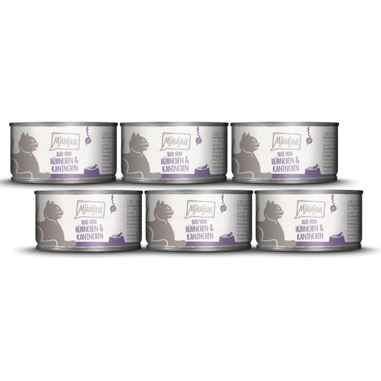 MjAMjAM Premium Wet Food for Cats, Duo, Tender Duck and Good Turkey with Steamed Pumpkin, Pack of 6 (6 x 400 g), Grain-Free with Extra Meat MjAMjAM Premium Wet Food for Cats, Duo, Tender Duck and Good Turkey with Steamed Pumpkin, Pack of 6 (6 x 400 g), Grain-Free with Extra Meat