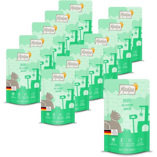 MjAMjAM Premium Wet Food for Cats, Good Turkey with Steamed Pumpkin, Pack of 6 (6 x 400 g), Grain-Free with Extra Meat MjAMjAM Premium Wet Food for Cats, Good Turkey with Steamed Pumpkin, Pack of 6 (6 x 400 g), Grain-Free with Extra Meat