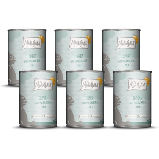 MjAMjAM Premium Wet Food for Cats, Juicy Chicken with Delicious Carrots, Pack of 6 (6 x 400 g), Grain-Free with Extra Meat MjAMjAM Premium Wet Food for Cats, Juicy Chicken with Delicious Carrots, Pack of 6 (6 x 400 g), Grain-Free with Extra Meat