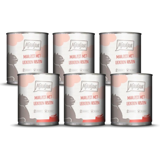 MjAMjAM Premium Wet Food for Cats, Juicy Chicken with Delicious Carrots, Pack of 6 (6 x 400 g), Grain-Free with Extra Meat MjAMjAM Premium Wet Food for Cats, Juicy Chicken with Delicious Carrots, Pack of 6 (6 x 400 g), Grain-Free with Extra Meat