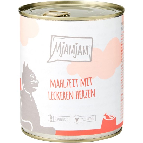 MjAMjAM Premium Wet Food for Cats, Juicy Chicken with Delicious Carrots, Pack of 6 (6 x 400 g), Grain-Free with Extra Meat MjAMjAM Premium Wet Food for Cats, Juicy Chicken with Delicious Carrots, Pack of 6 (6 x 400 g), Grain-Free with Extra Meat