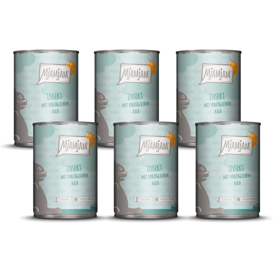 MjAMjAM Premium Wet Food for Cats, Juicy Chicken with Delicious Carrots, Pack of 6 (6 x 400 g), Grain-Free with Extra Meat MjAMjAM Premium Wet Food for Cats, Juicy Chicken with Delicious Carrots, Pack of 6 (6 x 400 g), Grain-Free with Extra Meat