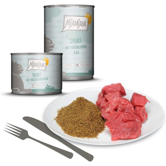 MjAMjAM Premium Wet Food for Cats, Juicy Chicken with Delicious Carrots, Pack of 6 (6 x 400 g), Grain-Free with Extra Meat MjAMjAM Premium Wet Food for Cats, Juicy Chicken with Delicious Carrots, Pack of 6 (6 x 400 g), Grain-Free with Extra Meat