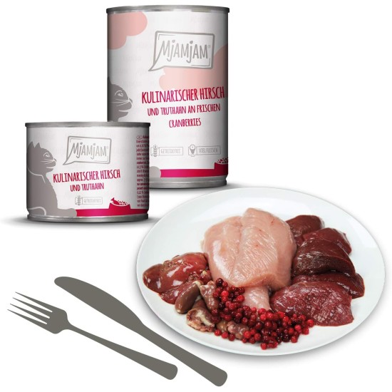 MjAMjAM Premium Wet Food for Cats, Juicy Chicken with Delicious Carrots, Pack of 6 (6 x 400 g), Grain-Free with Extra Meat MjAMjAM Premium Wet Food for Cats, Juicy Chicken with Delicious Carrots, Pack of 6 (6 x 400 g), Grain-Free with Extra Meat