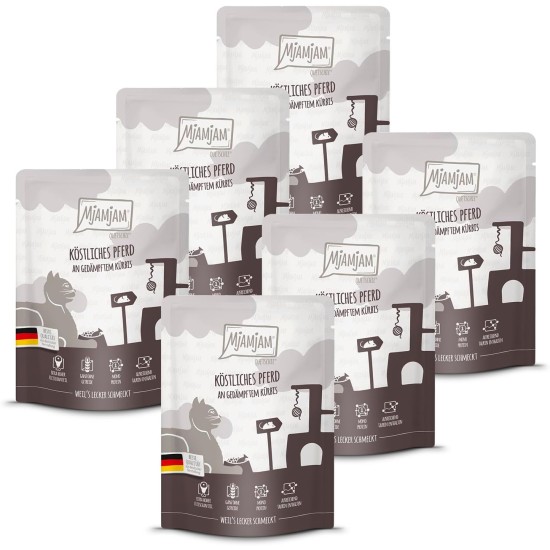 MjAMjAM Premium Wet Food for Cats, Juicy Chicken with Delicious Carrots, Pack of 6 (6 x 400 g), Grain-Free with Extra Meat MjAMjAM Premium Wet Food for Cats, Juicy Chicken with Delicious Carrots, Pack of 6 (6 x 400 g), Grain-Free with Extra Meat