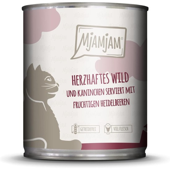 MjAMjAM Premium Wet Food for Cats, Juicy Chicken with Delicious Carrots, Pack of 6 (6 x 400 g), Grain-Free with Extra Meat MjAMjAM Premium Wet Food for Cats, Juicy Chicken with Delicious Carrots, Pack of 6 (6 x 400 g), Grain-Free with Extra Meat