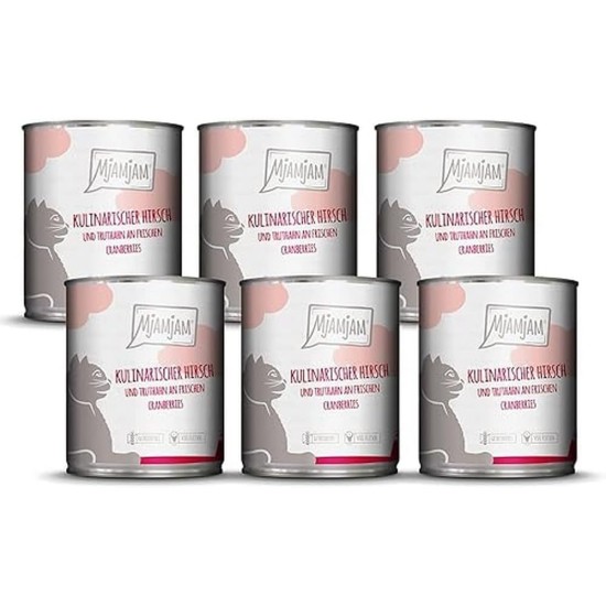 MjAMjAM Premium Wet Food for Cats, Juicy Chicken with Delicious Carrots, Pack of 6 (6 x 400 g), Grain-Free with Extra Meat MjAMjAM Premium Wet Food for Cats, Juicy Chicken with Delicious Carrots, Pack of 6 (6 x 400 g), Grain-Free with Extra Meat
