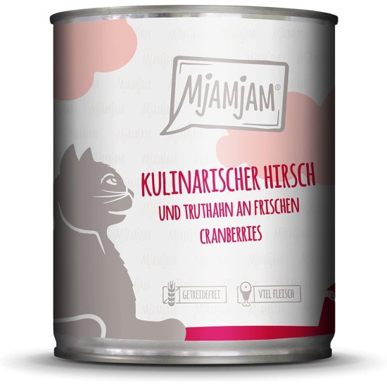 MjAMjAM Premium Wet Food for Cats, Juicy Chicken with Delicious Carrots, Pack of 6 (6 x 400 g), Grain-Free with Extra Meat MjAMjAM Premium Wet Food for Cats, Juicy Chicken with Delicious Carrots, Pack of 6 (6 x 400 g), Grain-Free with Extra Meat