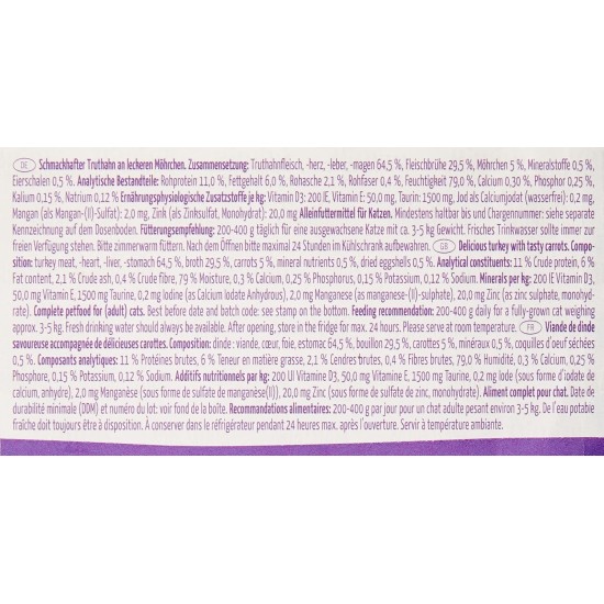 MjAMjAM Premium Wet Food for Cats, Juicy Chicken with Delicious Carrots, Pack of 6 (6 x 400 g), Grain-Free with Extra Meat MjAMjAM Premium Wet Food for Cats, Juicy Chicken with Delicious Carrots, Pack of 6 (6 x 400 g), Grain-Free with Extra Meat