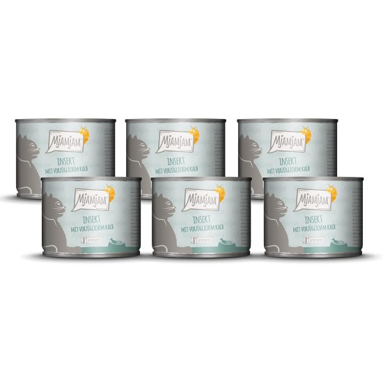 MjAMjAM Premium Wet Food for Cats, Juicy Chicken with Delicious Carrots, Pack of 6 (6 x 400 g), Grain-Free with Extra Meat MjAMjAM Premium Wet Food for Cats, Juicy Chicken with Delicious Carrots, Pack of 6 (6 x 400 g), Grain-Free with Extra Meat