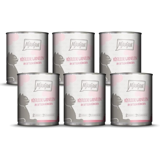 MjAMjAM Premium Wet Food for Cats, Juicy Chicken with Delicious Carrots, Pack of 6 (6 x 400 g), Grain-Free with Extra Meat MjAMjAM Premium Wet Food for Cats, Juicy Chicken with Delicious Carrots, Pack of 6 (6 x 400 g), Grain-Free with Extra Meat