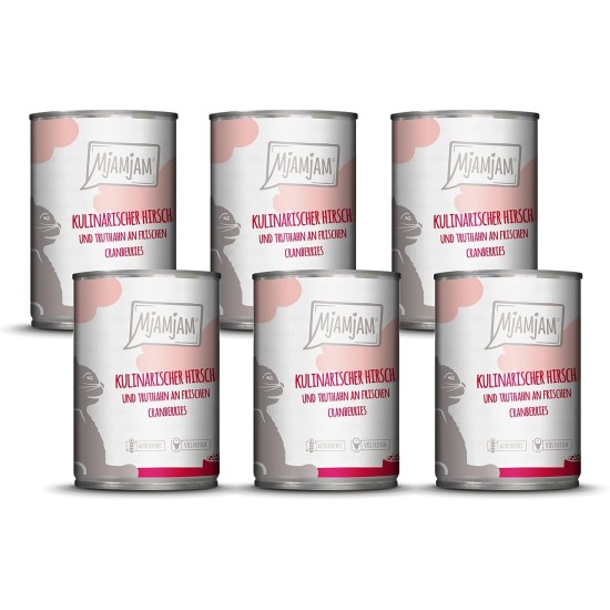 MjAMjAM Premium Wet Food for Cats, Juicy Chicken with Delicious Carrots, Pack of 6 (6 x 400 g), Grain-Free with Extra Meat MjAMjAM Premium Wet Food for Cats, Juicy Chicken with Delicious Carrots, Pack of 6 (6 x 400 g), Grain-Free with Extra Meat