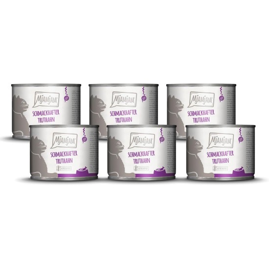 MjAMjAM Premium Wet Food for Cats, Juicy Chicken with Delicious Carrots, Pack of 6 (6 x 400 g), Grain-Free with Extra Meat MjAMjAM Premium Wet Food for Cats, Juicy Chicken with Delicious Carrots, Pack of 6 (6 x 400 g), Grain-Free with Extra Meat