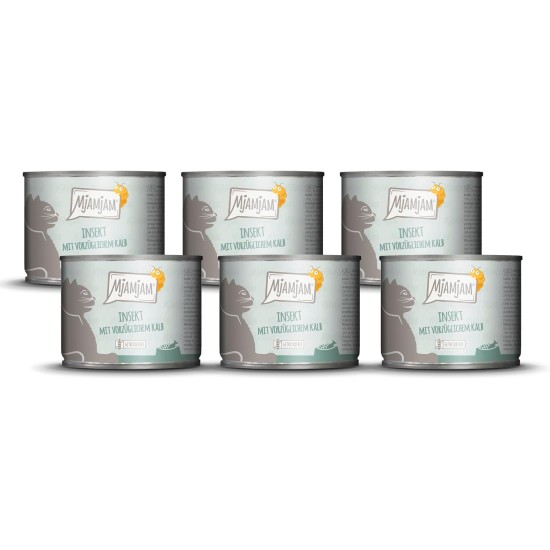 MjAMjAM Premium Wet Food for Cats, Juicy Chicken with Delicious Carrots, Pack of 6 (6 x 400 g), Grain-Free with Extra Meat MjAMjAM Premium Wet Food for Cats, Juicy Chicken with Delicious Carrots, Pack of 6 (6 x 400 g), Grain-Free with Extra Meat