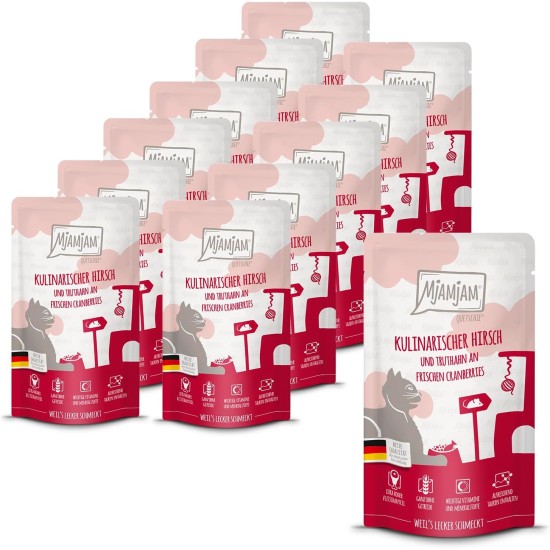MjAMjAM Premium Wet Food for Cats, Juicy Chicken with Delicious Carrots, Pack of 6 (6 x 400 g), Grain-Free with Extra Meat MjAMjAM Premium Wet Food for Cats, Juicy Chicken with Delicious Carrots, Pack of 6 (6 x 400 g), Grain-Free with Extra Meat