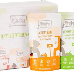 MjAMjAM Premium Wet Food for Cats, Mix Pack I ,Chicken, Beef, Heart, Pack of 125 (12 x 125 g), Cereal-Free with Extra Meat. MjAMjAM Premium Wet Food for Cats, Mix Pack I ,Chicken, Beef, Heart, Pack of 125 (12 x 125 g), Cereal-Free with Extra Meat.