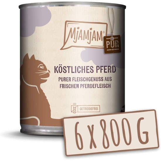 MjAMjAM Premium Wet Food for Cats, Pure Meat Enjoyment, Pure Juicy Chicken, Pack of 6 (6 x 400 g), Grain-Free with Extra Meat MjAMjAM Premium Wet Food for Cats, Pure Meat Enjoyment, Pure Juicy Chicken, Pack of 6 (6 x 400 g), Grain-Free with Extra Meat
