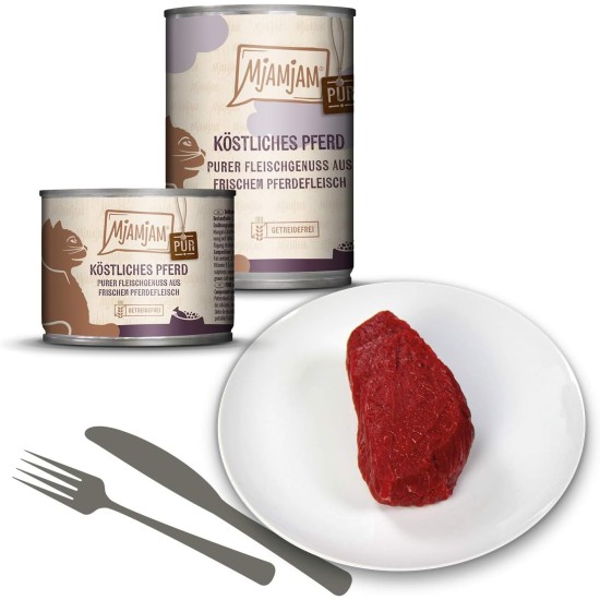 MjAMjAM Premium Wet Food for Cats, Pure Meat Enjoyment, Pure Juicy Chicken, Pack of 6 (6 x 400 g), Grain-Free with Extra Meat MjAMjAM Premium Wet Food for Cats, Pure Meat Enjoyment, Pure Juicy Chicken, Pack of 6 (6 x 400 g), Grain-Free with Extra Meat