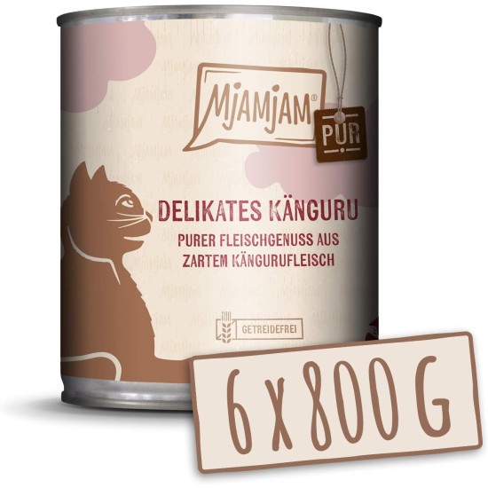 MjAMjAM Premium Wet Food for Cats, Pure Meat Enjoyment, Pure Juicy Chicken, Pack of 6 (6 x 400 g), Grain-Free with Extra Meat MjAMjAM Premium Wet Food for Cats, Pure Meat Enjoyment, Pure Juicy Chicken, Pack of 6 (6 x 400 g), Grain-Free with Extra Meat