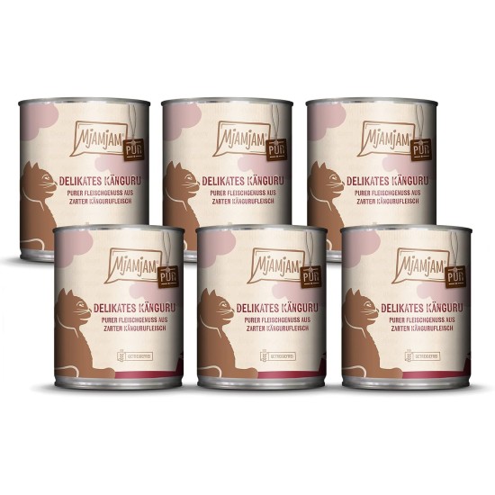 MjAMjAM Premium Wet Food for Cats, Pure Meat Enjoyment, Pure Juicy Chicken, Pack of 6 (6 x 400 g), Grain-Free with Extra Meat MjAMjAM Premium Wet Food for Cats, Pure Meat Enjoyment, Pure Juicy Chicken, Pack of 6 (6 x 400 g), Grain-Free with Extra Meat