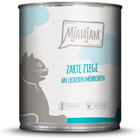 MjAMjAM Premium Wet Food for Cats, Pure Meat Enjoyment, Pure Juicy Chicken, Pack of 6 (6 x 400 g), Grain-Free with Extra Meat MjAMjAM Premium Wet Food for Cats, Pure Meat Enjoyment, Pure Juicy Chicken, Pack of 6 (6 x 400 g), Grain-Free with Extra Meat