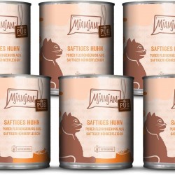 MjAMjAM Premium Wet Food for Cats, Pure Meat Enjoyment, Pure Juicy Chicken, Pack of 6 (6 x 800 g), Grain-Free with Extra Meat MjAMjAM Premium Wet Food for Cats, Pure Meat Enjoyment, Pure Juicy Chicken, Pack of 6 (6 x 800 g), Grain-Free with Extra Meat