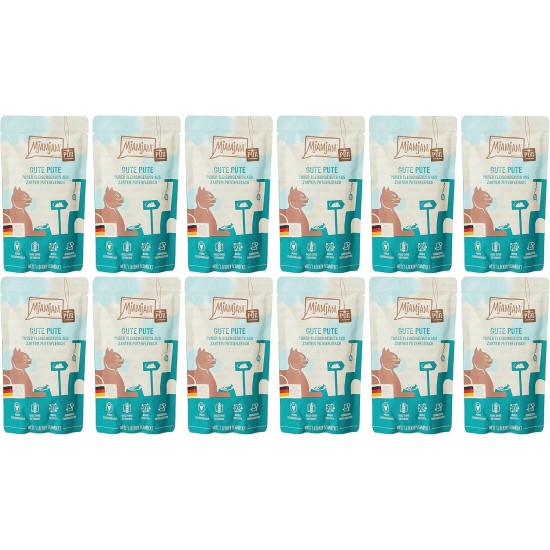 MjAMjAM Premium Wet Food for Cats, Pure Meat Enjoyment, Pure Juicy Chicken, Pack of 6 (6 x 800 g), Grain-Free with Extra Meat MjAMjAM Premium Wet Food for Cats, Pure Meat Enjoyment, Pure Juicy Chicken, Pack of 6 (6 x 800 g), Grain-Free with Extra Meat