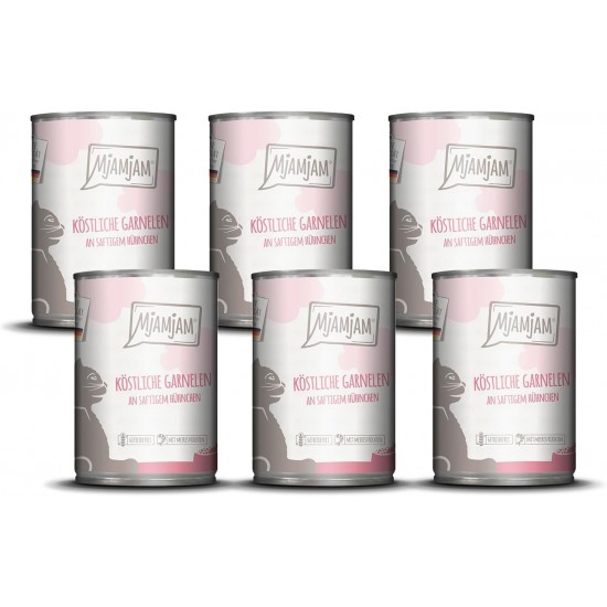 MjAMjAM Premium Wet Food for Cats, Pure Meat Enjoyment, Pure Juicy Chicken, Pack of 6 (6 x 800 g), Grain-Free with Extra Meat MjAMjAM Premium Wet Food for Cats, Pure Meat Enjoyment, Pure Juicy Chicken, Pack of 6 (6 x 800 g), Grain-Free with Extra Meat