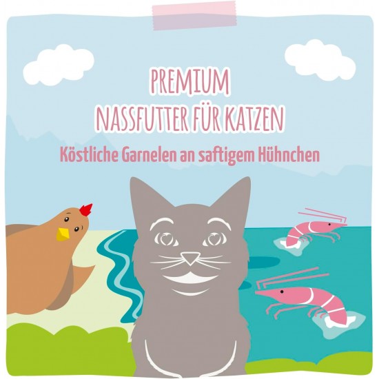 MjAMjAM Premium Wet Food for Cats, Pure Meat Enjoyment, Pure Juicy Chicken, Pack of 6 (6 x 800 g), Grain-Free with Extra Meat MjAMjAM Premium Wet Food for Cats, Pure Meat Enjoyment, Pure Juicy Chicken, Pack of 6 (6 x 800 g), Grain-Free with Extra Meat