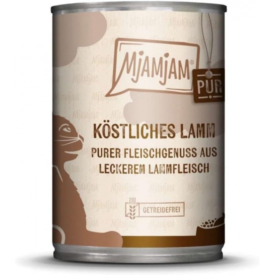 MjAMjAM Premium Wet Food for Cats, Pure Meat Enjoyment, Pure Juicy Chicken, Pack of 6 (6 x 800 g), Grain-Free with Extra Meat MjAMjAM Premium Wet Food for Cats, Pure Meat Enjoyment, Pure Juicy Chicken, Pack of 6 (6 x 800 g), Grain-Free with Extra Meat