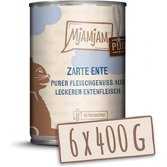 MjAMjAM Premium Wet Food for Cats, Pure Meat Enjoyment, Pure Juicy Chicken, Pack of 6 (6 x 800 g), Grain-Free with Extra Meat MjAMjAM Premium Wet Food for Cats, Pure Meat Enjoyment, Pure Juicy Chicken, Pack of 6 (6 x 800 g), Grain-Free with Extra Meat
