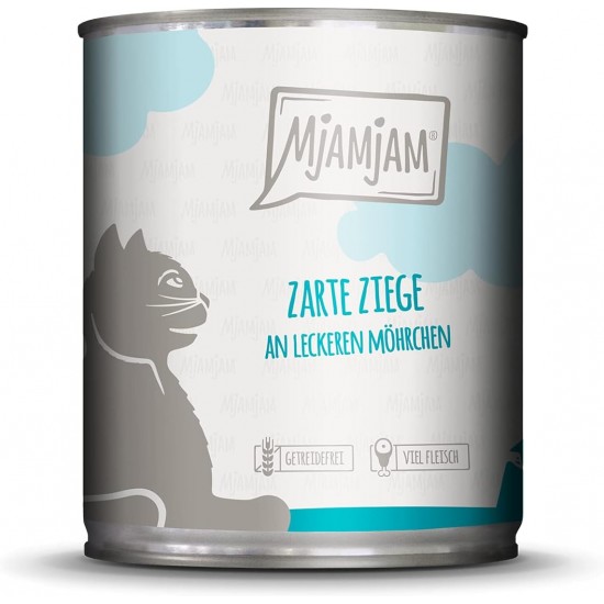 MjAMjAM Premium Wet Food for Cats, Pure Meat Enjoyment, Pure Juicy Chicken, Pack of 6 (6 x 800 g), Grain-Free with Extra Meat MjAMjAM Premium Wet Food for Cats, Pure Meat Enjoyment, Pure Juicy Chicken, Pack of 6 (6 x 800 g), Grain-Free with Extra Meat