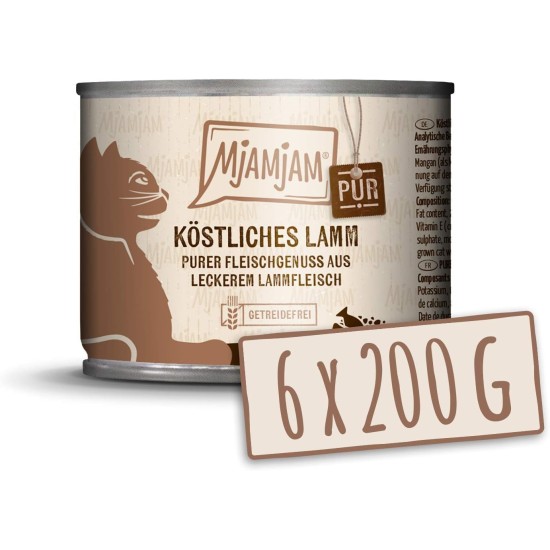 MjAMjAM Premium Wet Food for Cats, Tasty Turkey with Delicious Carrots, Pack of 6 (6 x 400 g), Grain-Free with Extra Meat MjAMjAM Premium Wet Food for Cats, Tasty Turkey with Delicious Carrots, Pack of 6 (6 x 400 g), Grain-Free with Extra Meat