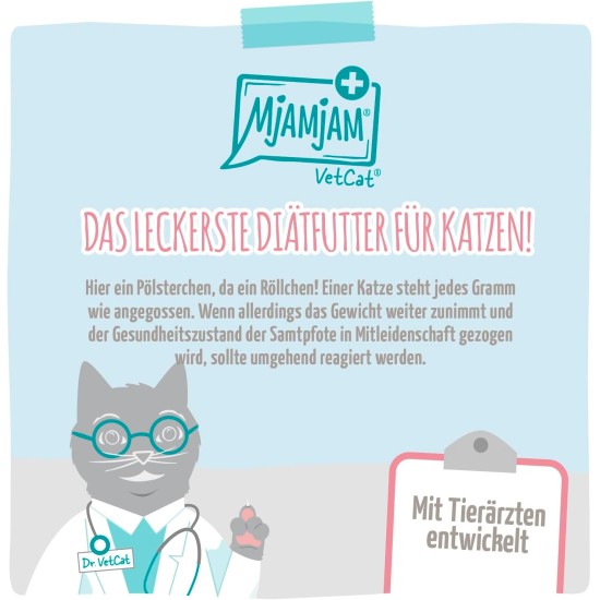 MjAMjAM VetCat Premium Wet Food for Cats - Diet - Kidney - Renal - Chicken, Pack of 6 (6 x 200 g), Grain-Free MjAMjAM VetCat Premium Wet Food for Cats - Diet - Kidney - Renal - Chicken, Pack of 6 (6 x 200 g), Grain-Free