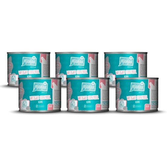 MjAMjAM VetCat Premium Wet Food for Cats - Diet - Urinary - Chicken, Pack of 6 (6 x 200 g), Grain-Free MjAMjAM VetCat Premium Wet Food for Cats - Diet - Urinary - Chicken, Pack of 6 (6 x 200 g), Grain-Free