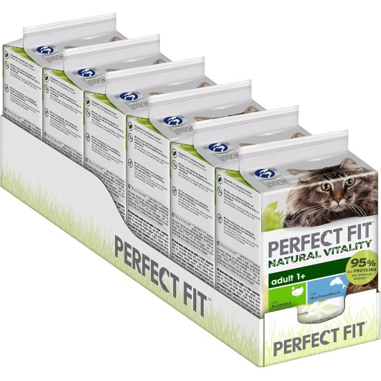 PERFECT FIT Adult 1+ Premium Wet Cat Food - 36 x 50 g Portion Bag - with Chicken and Turkey - Wet Food for Cats - No Grain PERFECT FIT Adult 1+ Premium Wet Cat Food - 36 x 50 g Portion Bag - with Chicken and Turkey - Wet Food for Cats - No Grain