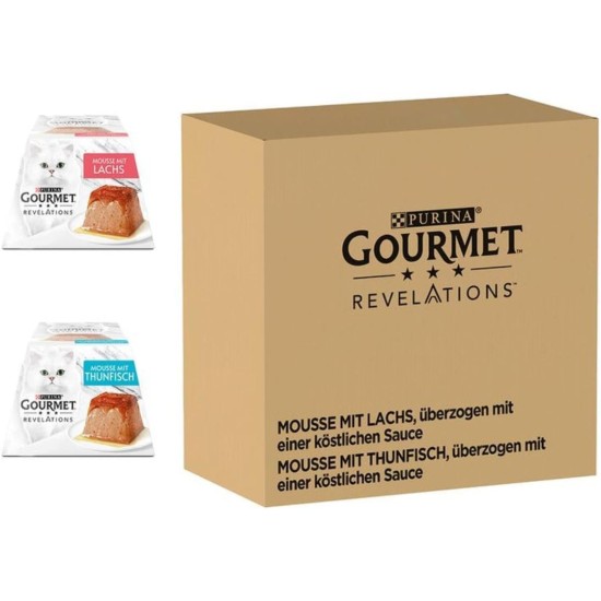 PURINA GOURMET Revelations Mousse Wet Cat Food in Sauce with Chicken, Pack of 12 (12 x 2 x 57 g Servings) PURINA GOURMET Revelations Mousse Wet Cat Food in Sauce with Chicken, Pack of 12 (12 x 2 x 57 g Servings)