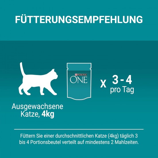 PURINA ONE Adult Wet Cat Food, Variety Mix, Pack of 40 (40 x 85 g) PURINA ONE Adult Wet Cat Food, Variety Mix, Pack of 40 (40 x 85 g)