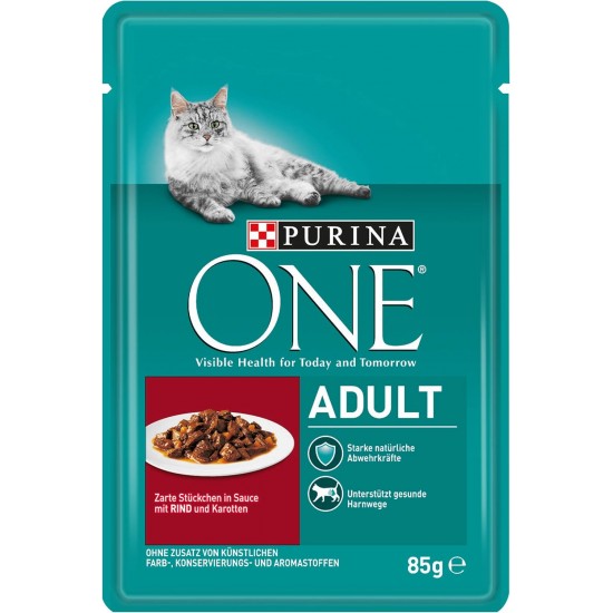 PURINA ONE Adult Wet Cat Food, Variety Mix, Pack of 40 (40 x 85 g) PURINA ONE Adult Wet Cat Food, Variety Mix, Pack of 40 (40 x 85 g)