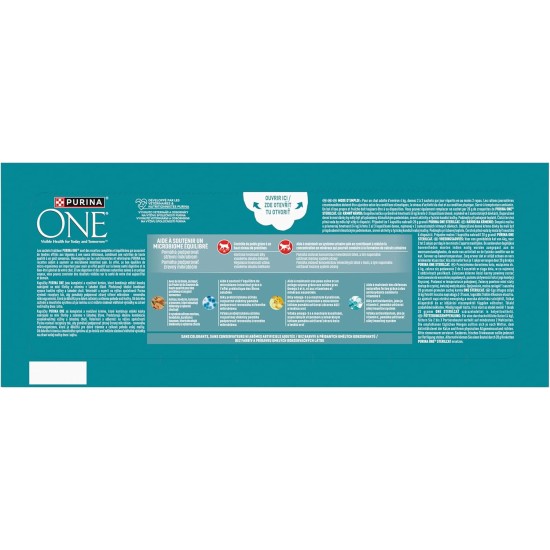 PURINA ONE BIFENSIS Sterilised Adult Cat Supports the Vitality of the Cat, Bones, Muscles, Joints in Sauce, Duck, Sardine, Beef, Fresh Bags, Pack of 10 (8 x 85 g) PURINA ONE BIFENSIS Sterilised Adult Cat Supports the Vitality of the Cat, Bones, Muscles, Joints in Sauce, Duck, Sardine, Beef, Fresh Bags, Pack of 10 (8 x 85 g)