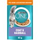 PURINA ONE Coat & Hairball Wet Cat Food in Sauce with Chicken, Pack of 26 (26 x 85 g) PURINA ONE Coat & Hairball Wet Cat Food in Sauce with Chicken, Pack of 26 (26 x 85 g)