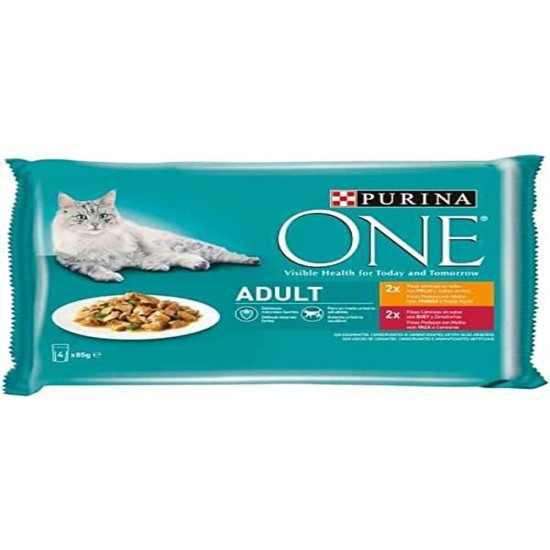PURINA ONE Junior with Salmon for Kittens | 4 x 85g | Pack of 4 PURINA ONE Junior with Salmon for Kittens | 4 x 85g | Pack of 4