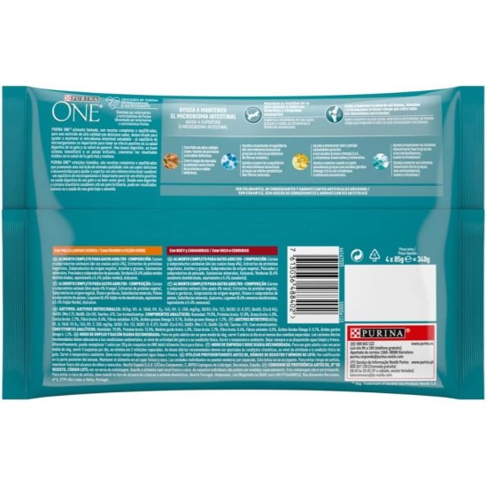 PURINA ONE Junior with Salmon for Kittens | 4 x 85g | Pack of 4 PURINA ONE Junior with Salmon for Kittens | 4 x 85g | Pack of 4