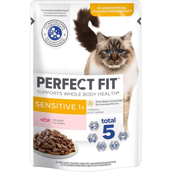 Perfect Fit Sensitive 1+ - Dry Food for Adult Sensitive Cats from 1 Year - Wheat-Free and Soya-Free- Supports Digestion - Various Varieties Perfect Fit Sensitive 1+ - Dry Food for Adult Sensitive Cats from 1 Year - Wheat-Free and Soya-Free- Supports Digestion - Various Varieties