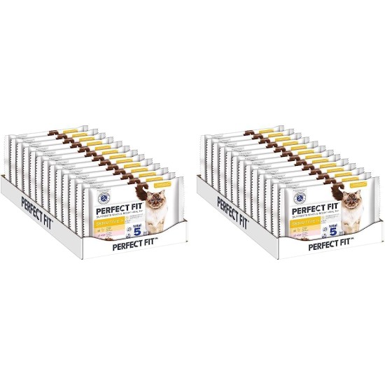 Perfect Fit Sensitive 1+ - Dry Food for Adult Sensitive Cats from 1 Year - Wheat-Free and Soya-Free- Supports Digestion - Various Varieties Perfect Fit Sensitive 1+ - Dry Food for Adult Sensitive Cats from 1 Year - Wheat-Free and Soya-Free- Supports Digestion - Various Varieties