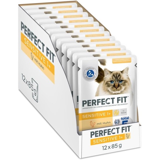 Perfect Fit Sensitive 1+ - Dry Food for Adult Sensitive Cats from 1 Year - Wheat-Free and Soya-Free- Supports Digestion - Various Varieties Perfect Fit Sensitive 1+ - Dry Food for Adult Sensitive Cats from 1 Year - Wheat-Free and Soya-Free- Supports Digestion - Various Varieties