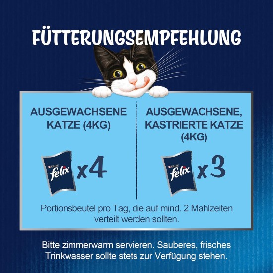 Purina Felix As Good as It Looks Double Delicious in Jelly Variety of Flavours from the Land Cat Wet Food 24 x 85 g Portion Bag Purina Felix As Good as It Looks Double Delicious in Jelly Variety of Flavours from the Land Cat Wet Food 24 x 85 g Portion Bag